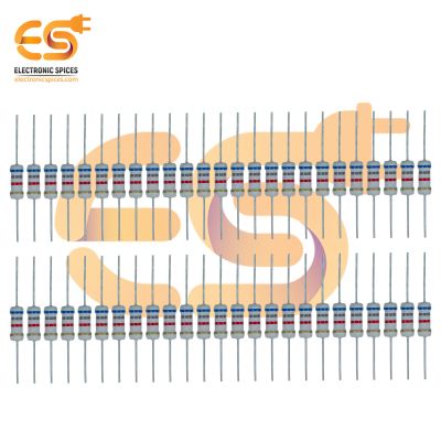 6.8K Ohm (Ω) 1 Watt ±5% Tolerance 6.8K MR Ω ohm MF Through Hole Resistors Axial Lead Pack of 1000